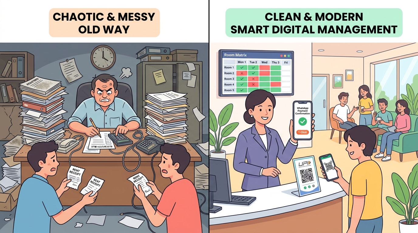 Chaotic Paper Registers vs Clean Digital Hostel Management
