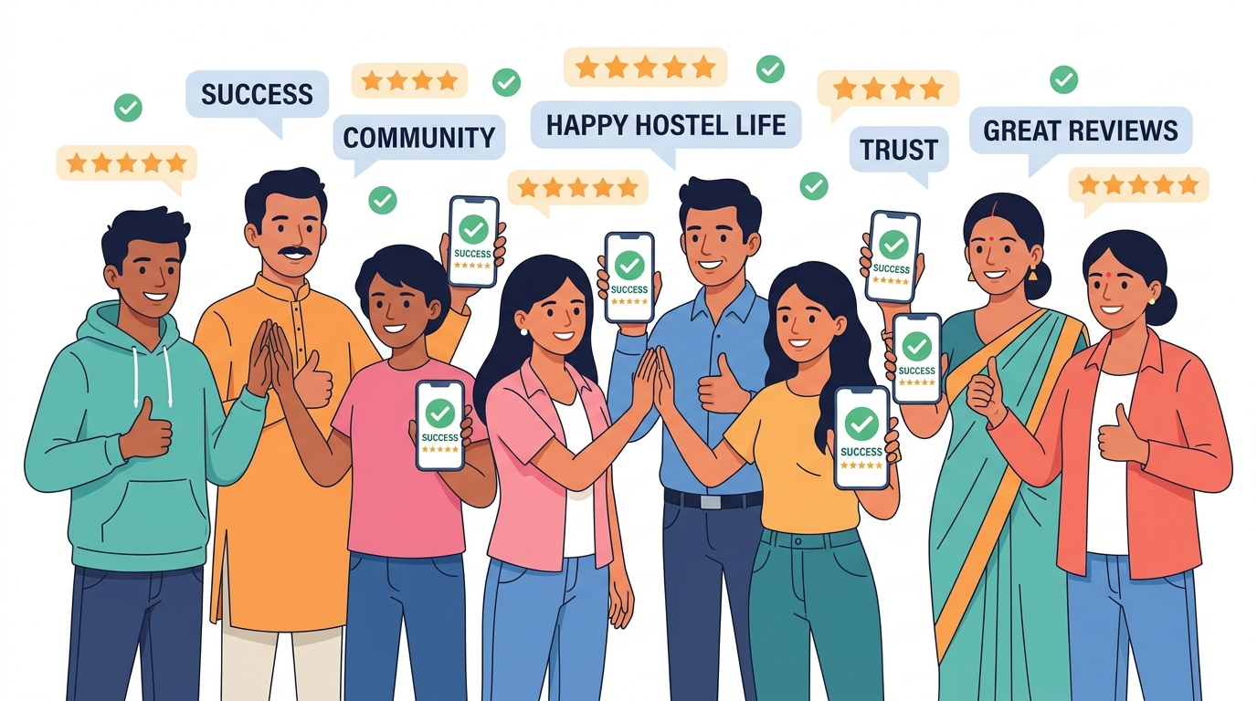 Happy Hostel Owners and Students Feedback